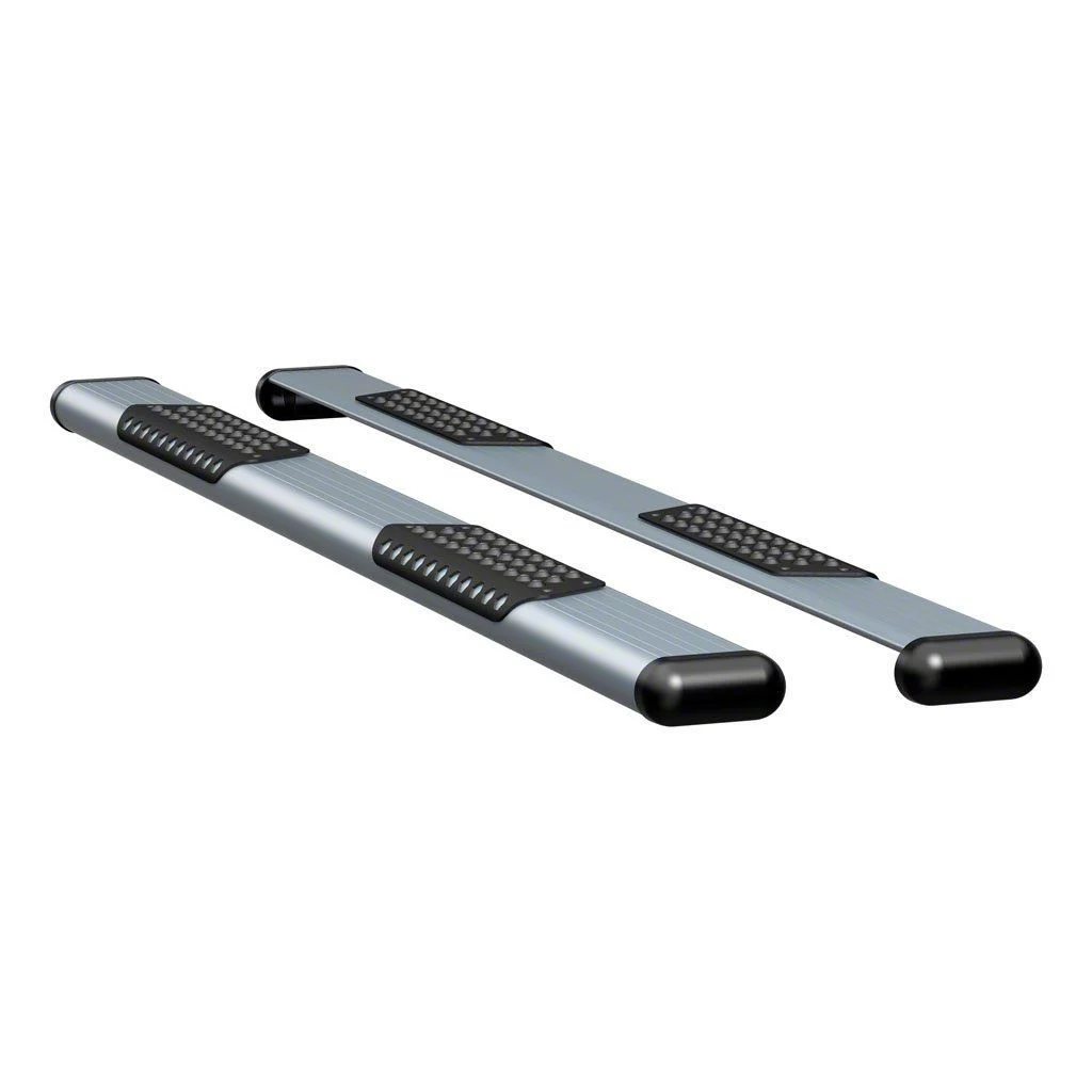 O-Mega II 6-Inch Oval Side Step Bars without Mounting Brackets; Silver (09-26 RAM 1500 Crew Cab)