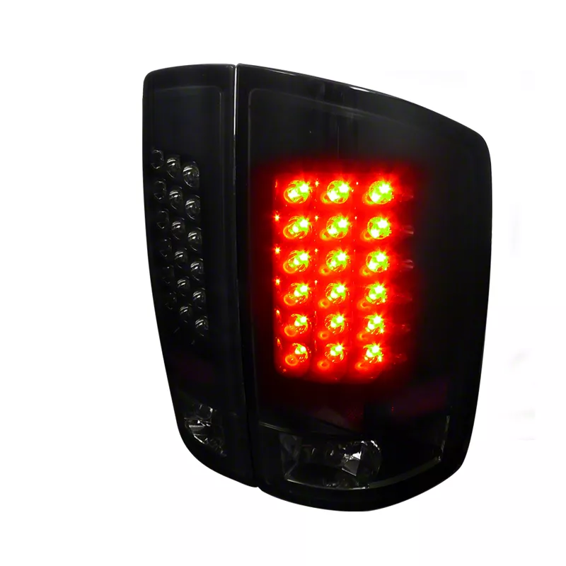 LED Tail Lights; Gloss Black Housing; Smoked Lens (02-06 RAM 1500)