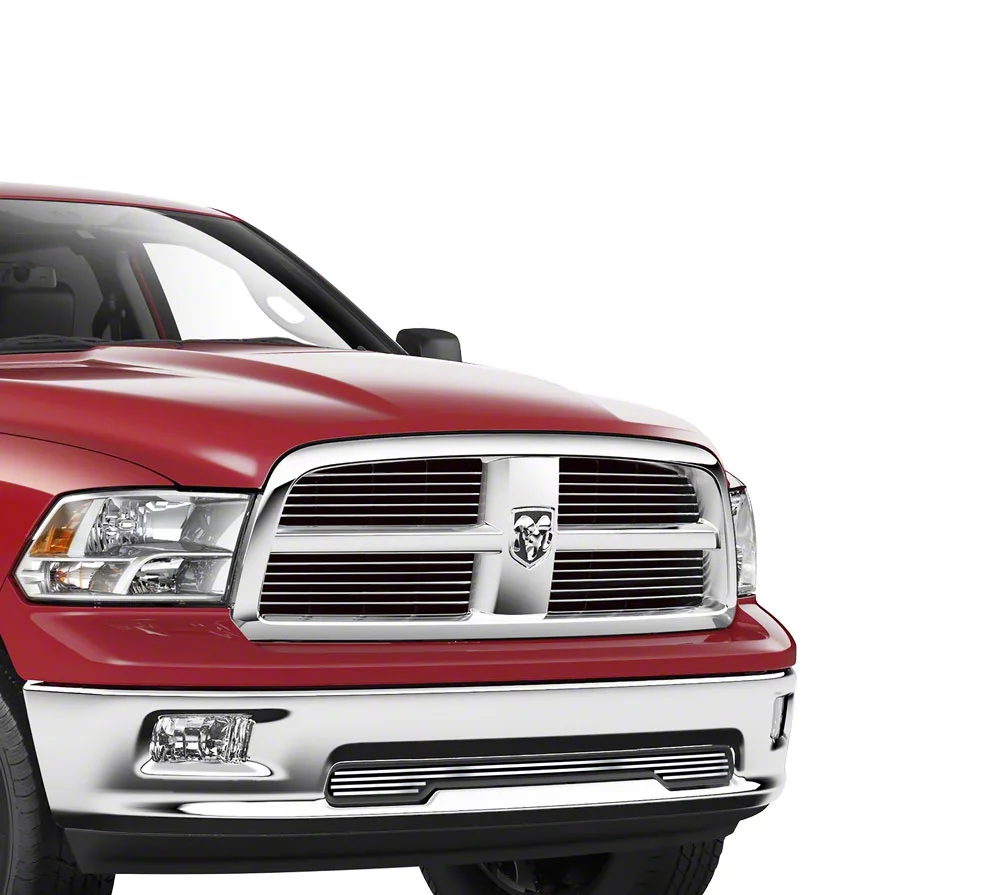 Stainless Steel Billet Lower Grille Insert; Chrome (09-12 RAM 1500, Excluding Express & Sport)