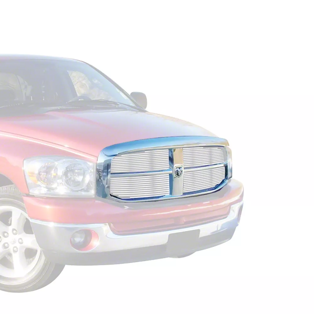 Four Piece Stainless Steel Billet Upper Inner Grille Insert Overlay; Chrome (06-08 RAM 1500)