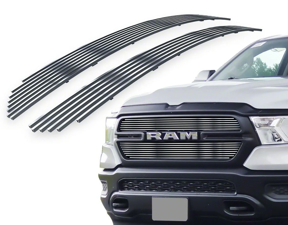 Stainless Steel Billet Upper Grille Overlay; Chrome (19-24 RAM 1500 Tradesman)
