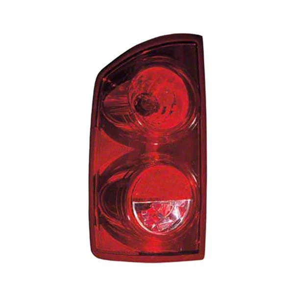 Replacement Tail Light; Chrome Housing; Red/Clear Lens; Driver Side (07-08 RAM 1500)