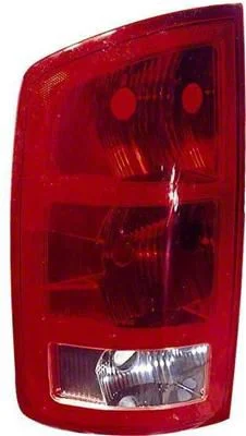 CAPA Replacement Tail Light; Chrome Housing; Red/Clear Lens; Passenger Side (02-06 RAM 1500)