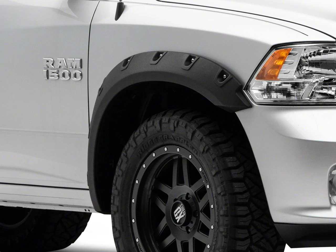Textured Fender Flares; Black (09-18 RAM 1500)