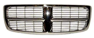 Upper Replacement Grille; Chrome (02-05 RAM 1500)