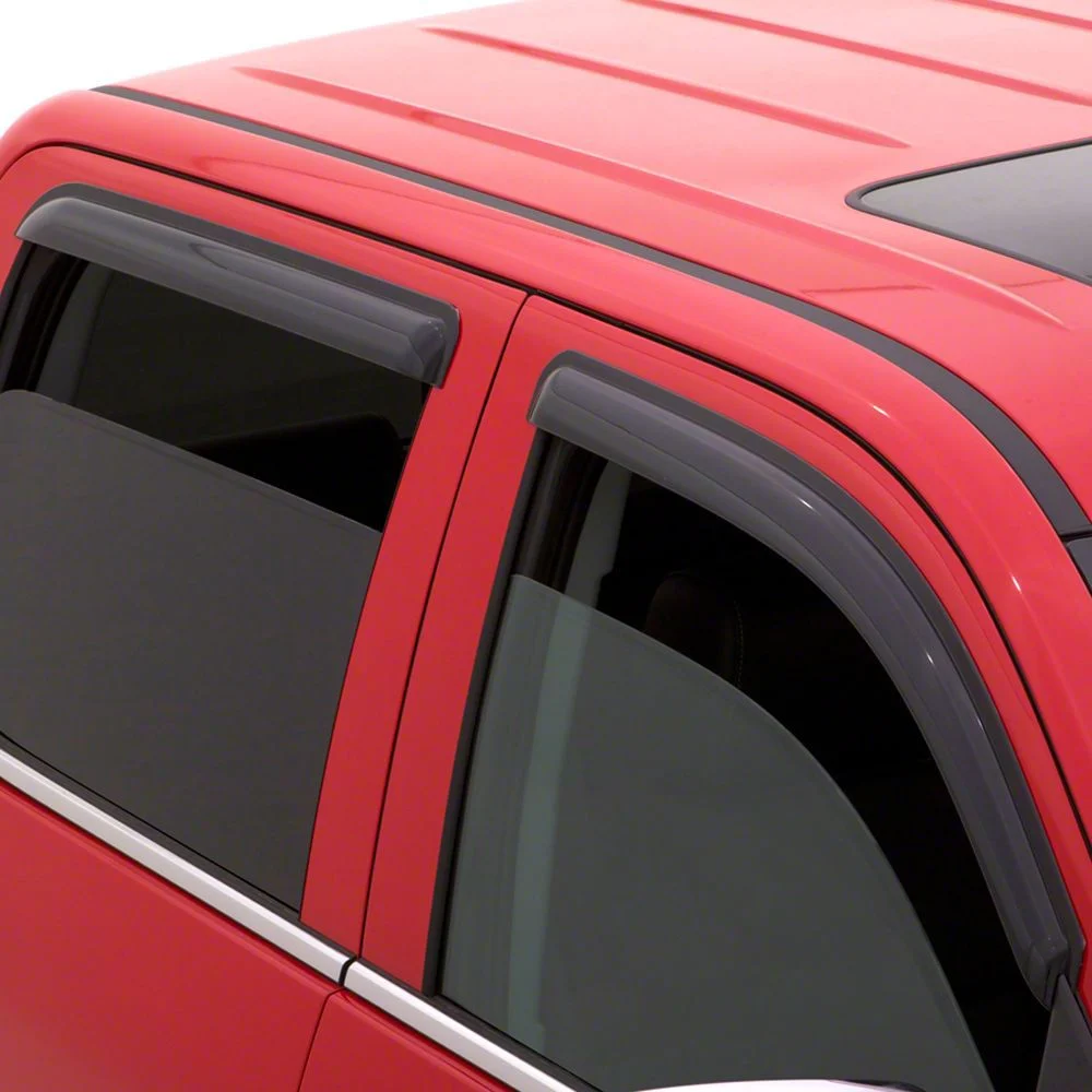Ventvisor Window Deflectors; Front and Rear; Dark Smoke (09-18 RAM 1500 Quad Cab)