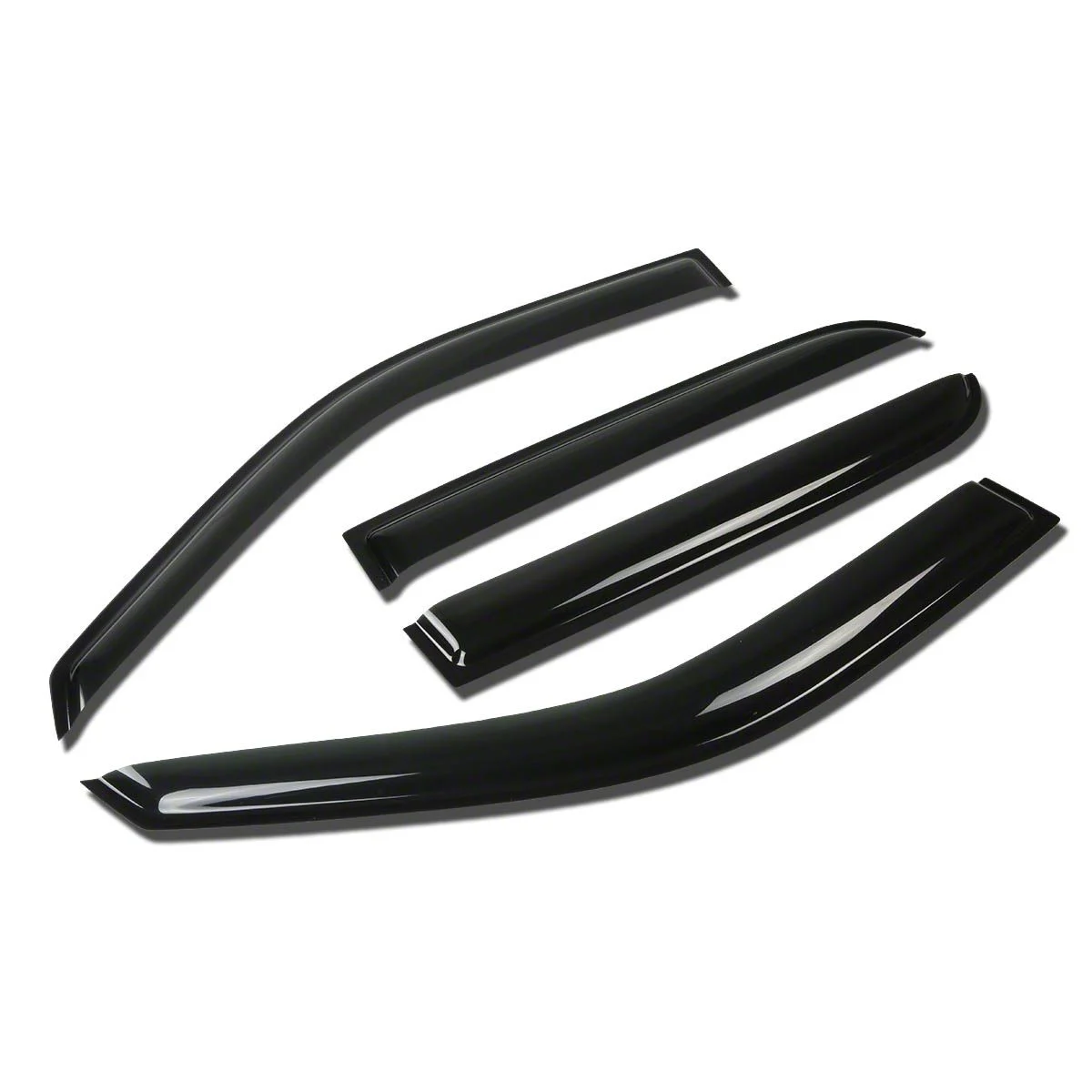 Window Visors; Dark Smoke; Front and Rear (09-14 RAM 1500 Crew Cab)