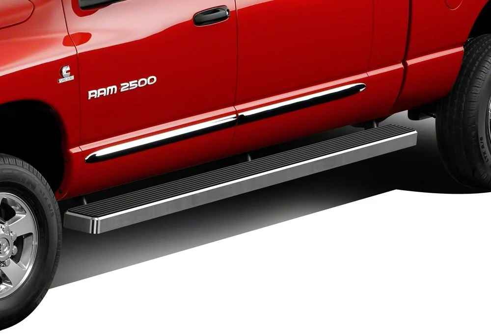 5-Inch iStep Running Boards; Hairline Silver (06-09 RAM 2500 Mega Cab)