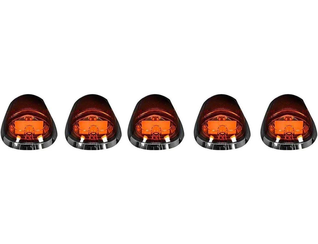 5-Piece Amber OLED Roof Cab Lights; Amber Lens (03-18 RAM 2500)