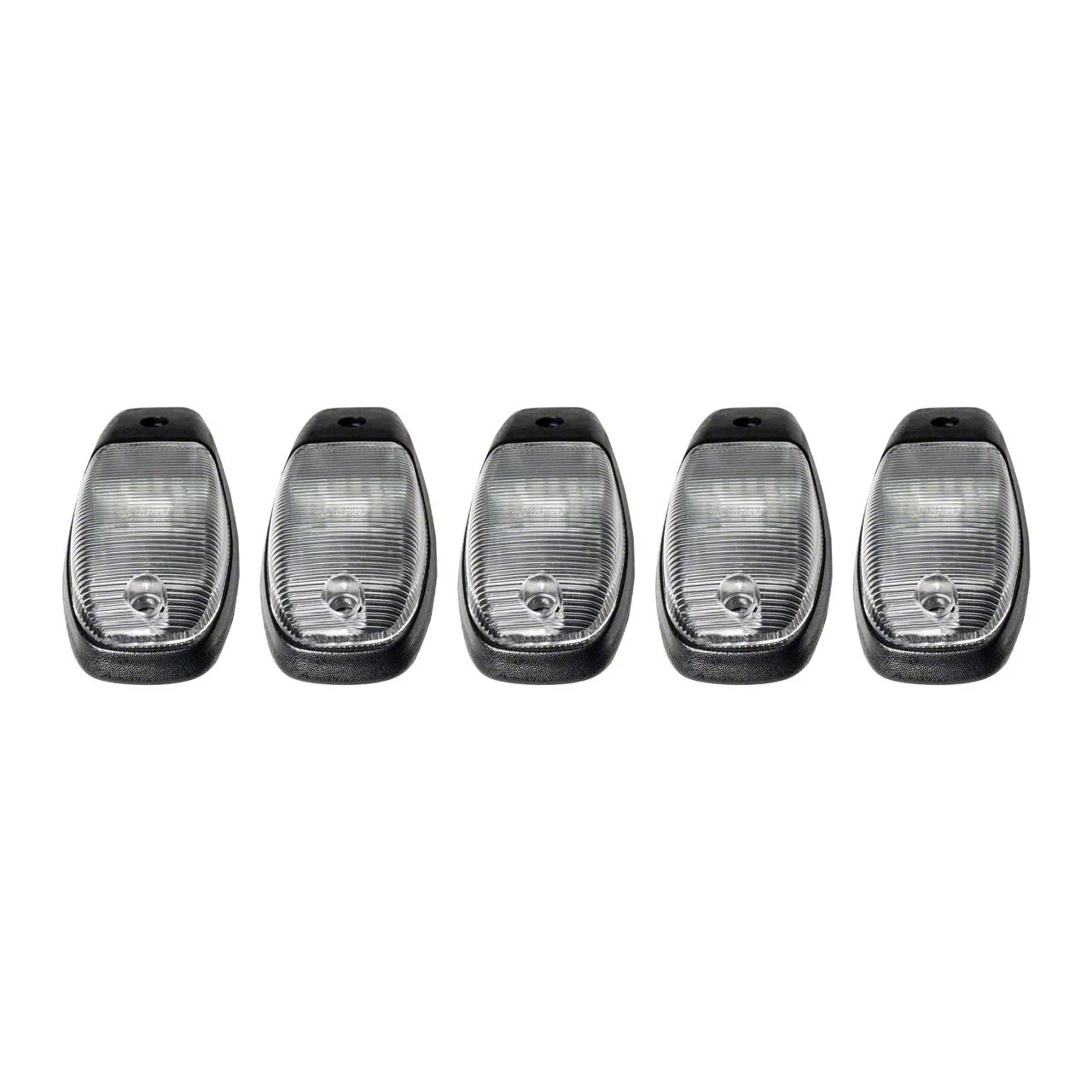 5-Piece White LED Roof Cab Lights; Clear Lens (19-26 RAM 2500)