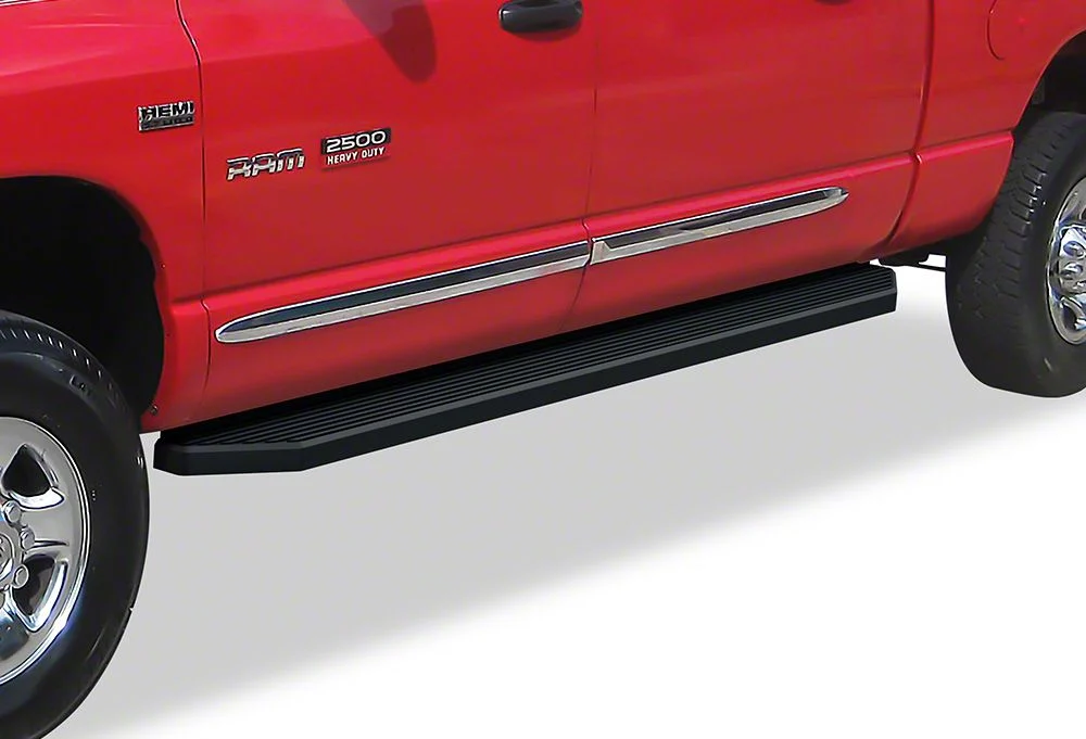 H-Style Running Boards; Black (06-09 RAM 2500 Mega Cab)
