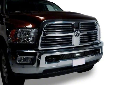 Putco Punch Design Lower Bumper Grille Insert with 10-Inch Luminix Light Bar; Black (11-18 RAM 2500)