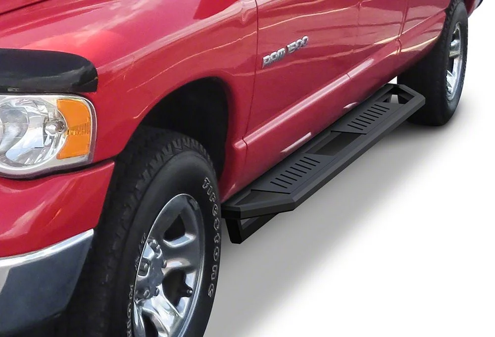 Rocker Armor Side Step Bars; Matte Black (03-09 RAM 2500 Quad Cab)