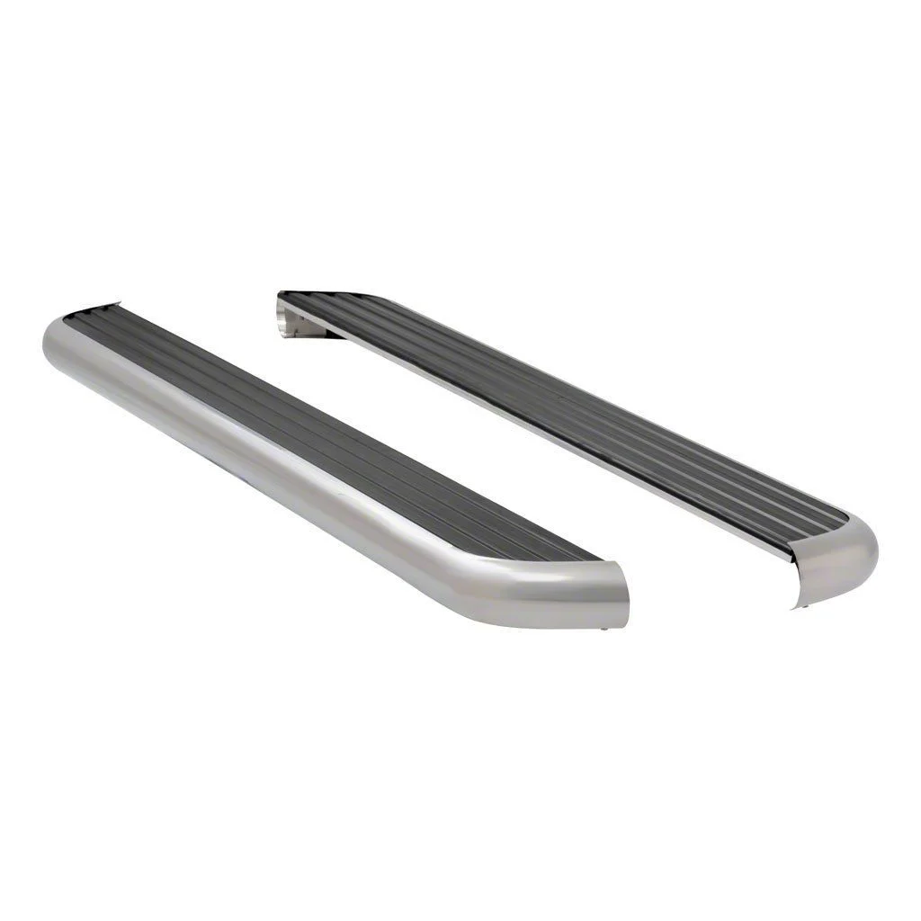 MegaStep 6.50-Inch Running Boards without Mounting Brackets; Polished Stainless (03-18 RAM 2500 Regular Cab w/ 8-Foot Box; 03-09 RAM 2500 Quad Cab w/ 6.4-Foot Box; 10-26 RAM 2500 Mega Cab)