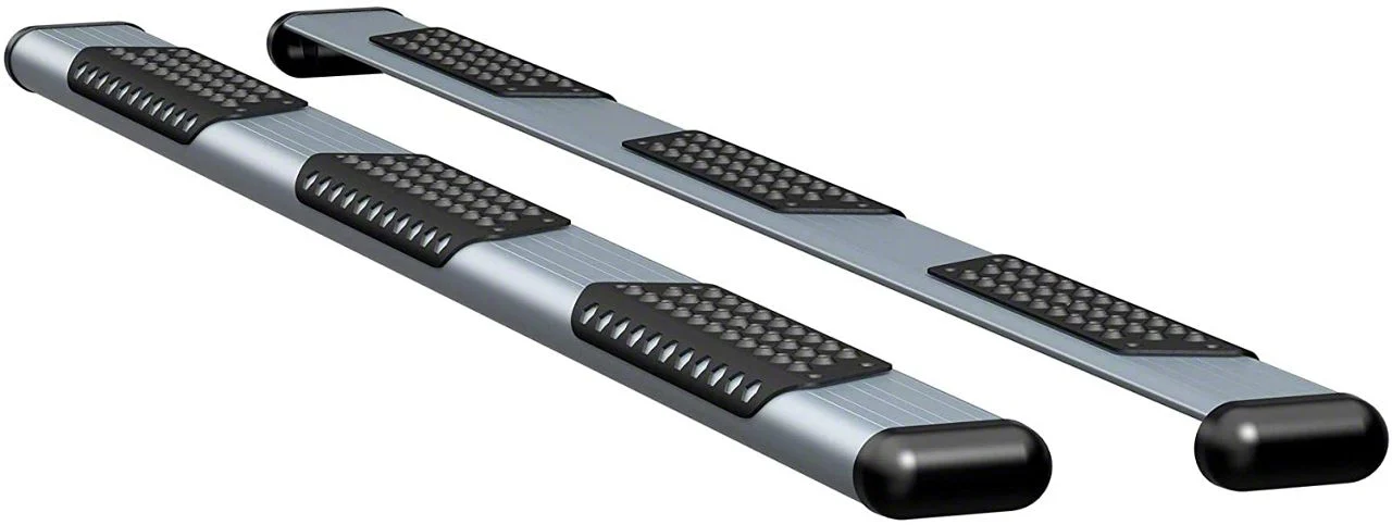 O-Mega II 6-Inch Wheel-to-Wheel Oval Side Step Bars; Body Mount; Silver (03-09 RAM 2500 Regular Cab w/ 8-Foot Box, Mega Cab)