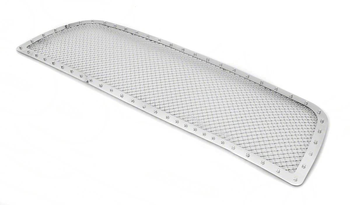 Stainless Steel Rivet Upper Grille Insert; Chrome (13-18 RAM 2500)