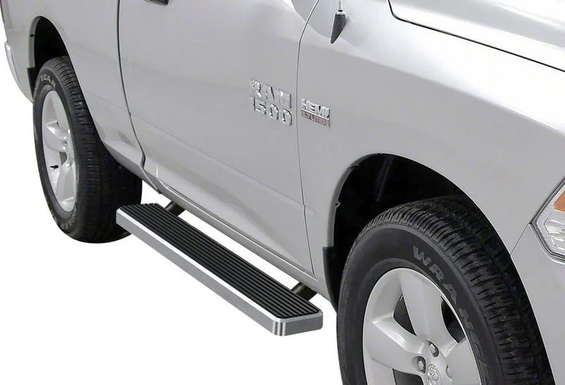 5-Inch iStep Running Boards; Hairline Silver (10-26 RAM 3500 Regular Cab)