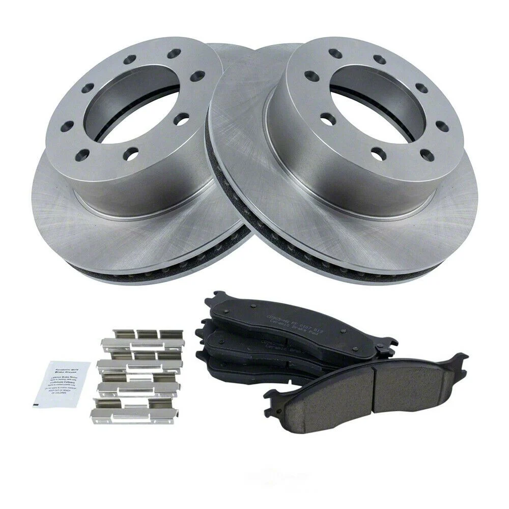 Ceramic 8-Lug Brake Rotor and Pad Kit; Front (03-08 RAM 3500)