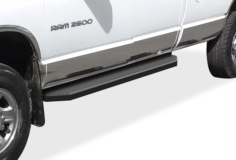 H-Style Running Boards; Black (03-09 RAM 3500 Quad Cab)