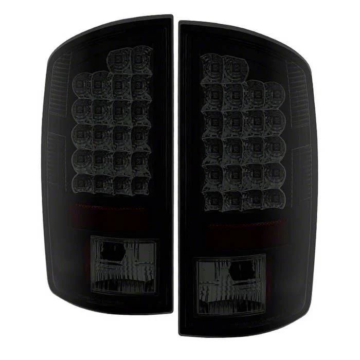 LED Tail Lights; Black Housing; Smoked Lens (07-09 RAM 3500)