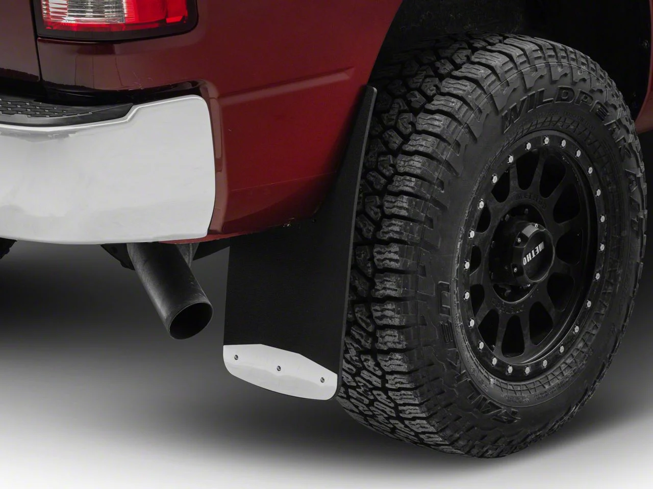 Textured Rubber Mud Guards; Rear; 12-Inch x 23-Inch (10-26 RAM 3500)