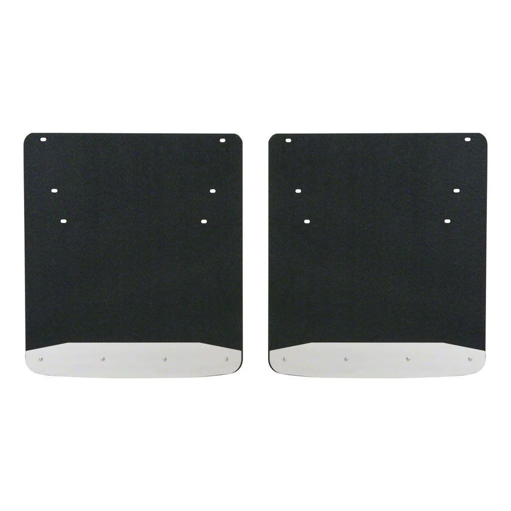 Textured Rubber Mud Guards; Rear; 20-Inch x 23-Inch (10-18 RAM 3500 DRW)