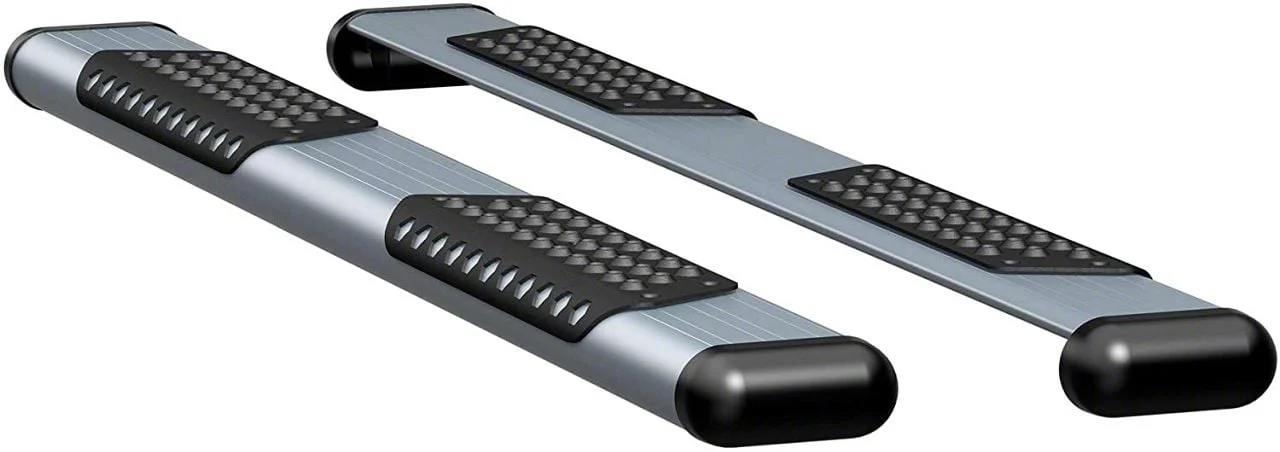 O-Mega II 6-Inch Oval Side Step Bars; Rocker Mount; Silver (10-26 RAM 3500 Regular Cab)
