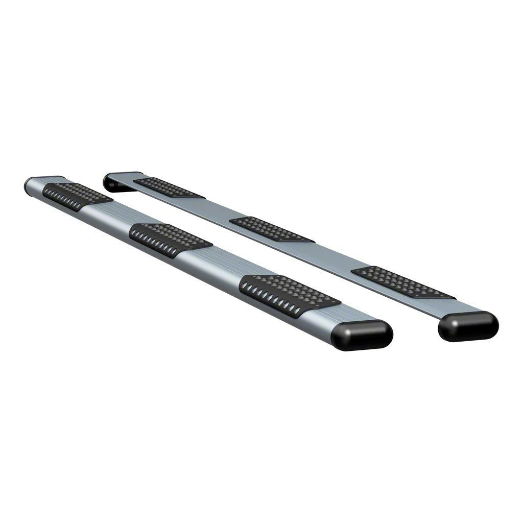 O-Mega II 6-Inch Wheel-to-Wheel Oval Side Step Bars without Mounting Brackets; Silver (10-18 RAM 3500 Mega Cab)