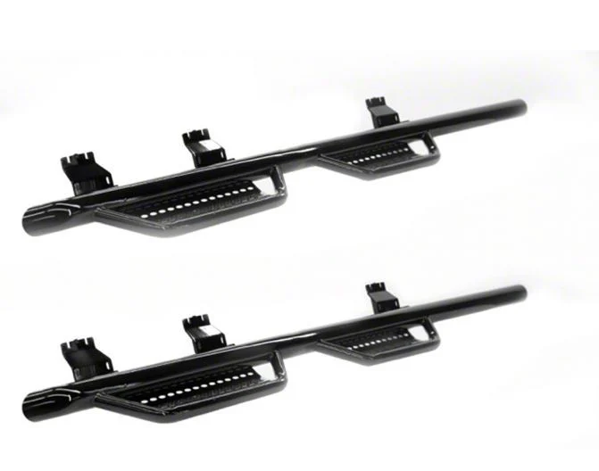 Ranch Hand Legend Series 4-Step Wheel to Wheel Side Step Bars; Gloss Black (14-18 Silverado 1500 Double Cab)