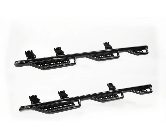 Ranch Hand Legend Series 6-Step Wheel to Wheel Side Step Bars; Gloss Black (14-18 Silverado 1500 Crew Cab w/ 6.50-Foot Standard Box)