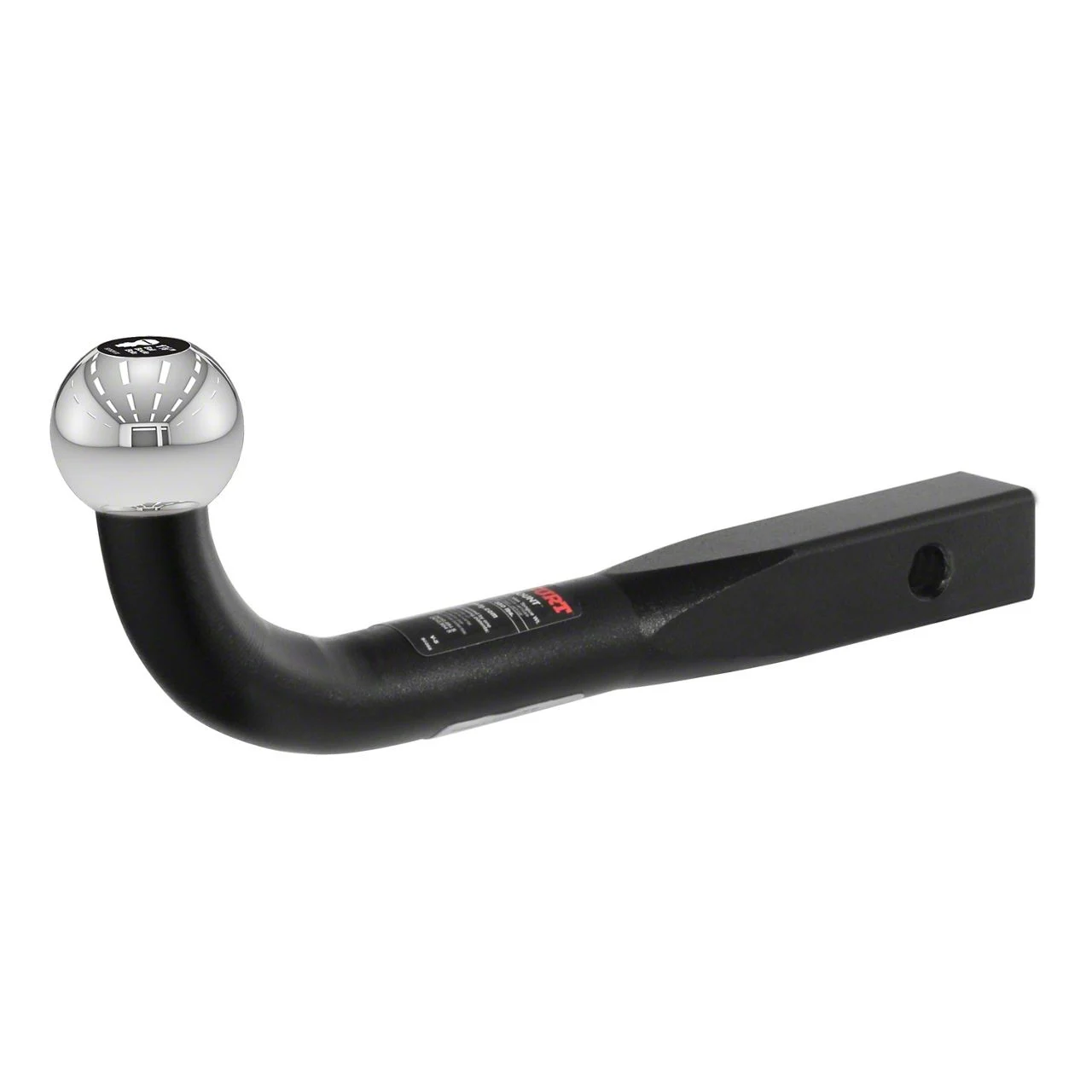 1-1/4-Inch Receiver Hitch Euro Ball Mount with 1-7/8-Inch Ball; 2-3/4-Inch Rise (Universal; Some Adaptation May Be Required)