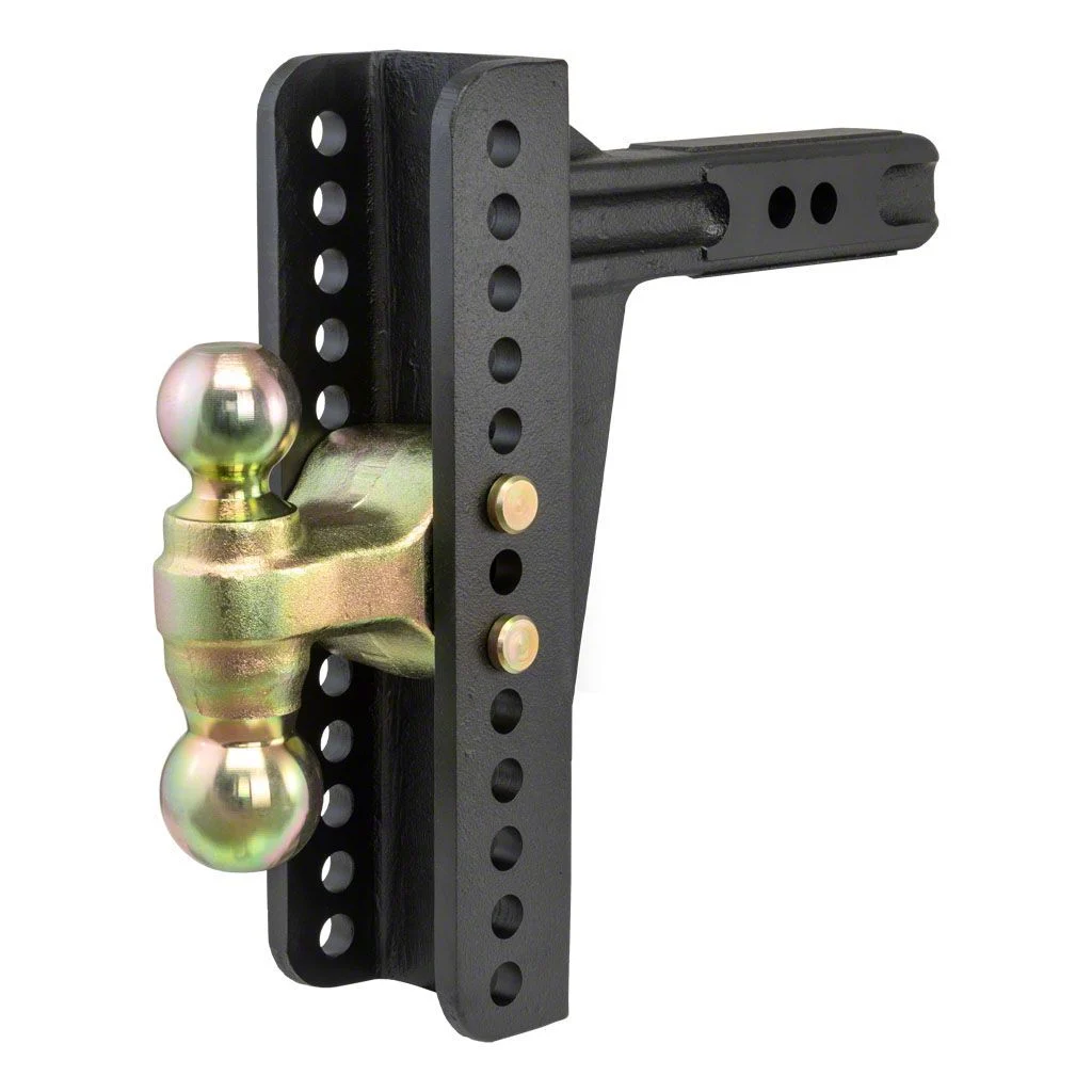 2-Inch Receiver Hitch Adjustable Channel Mount; 10-1/8-Inch Drop (Universal; Some Adaptation May Be Required)