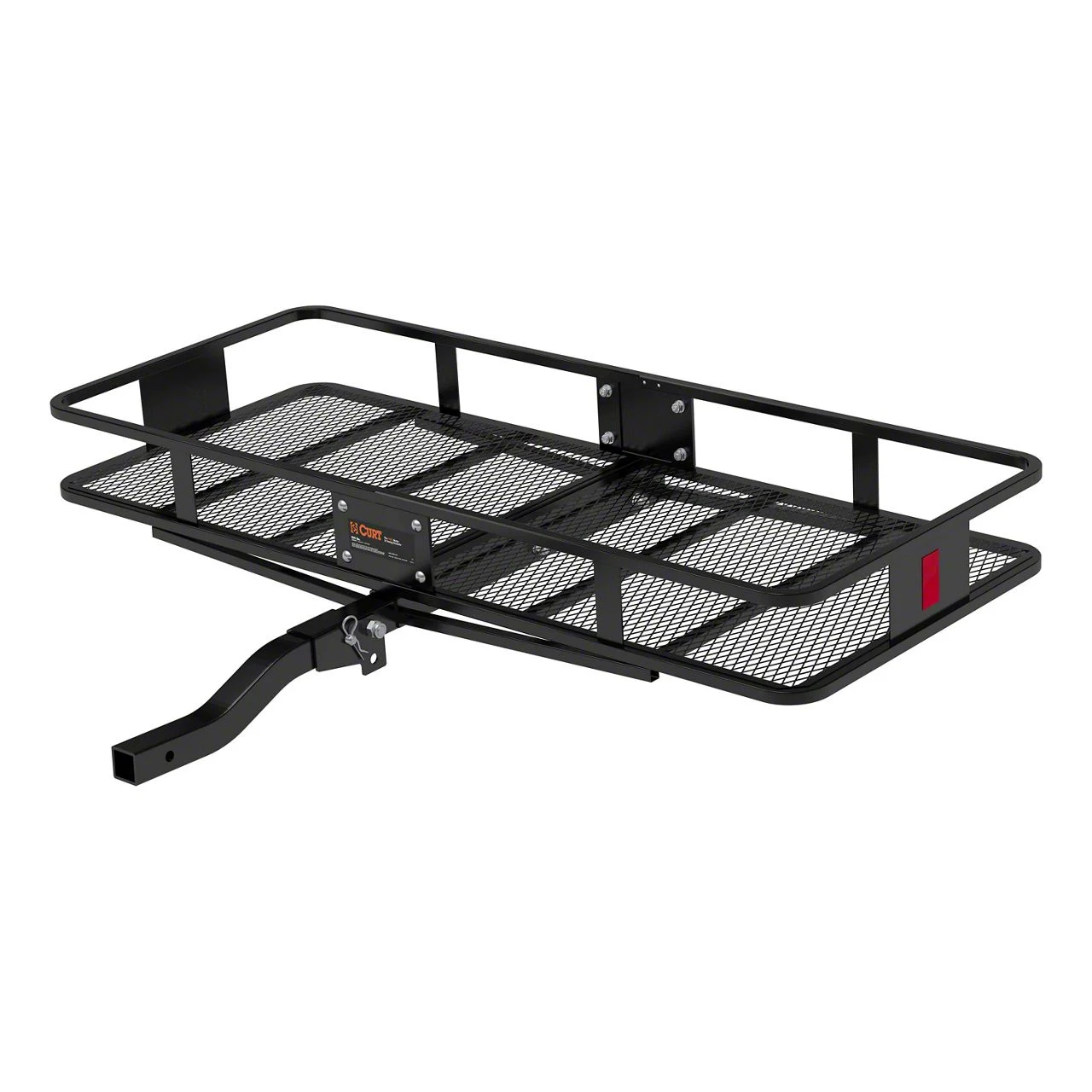 2-Inch Receiver Hitch Basket-Style Cargo Carrier; Folding Shank; 60-Inch x 24-Inch (Universal; Some Adaptation May Be Required)