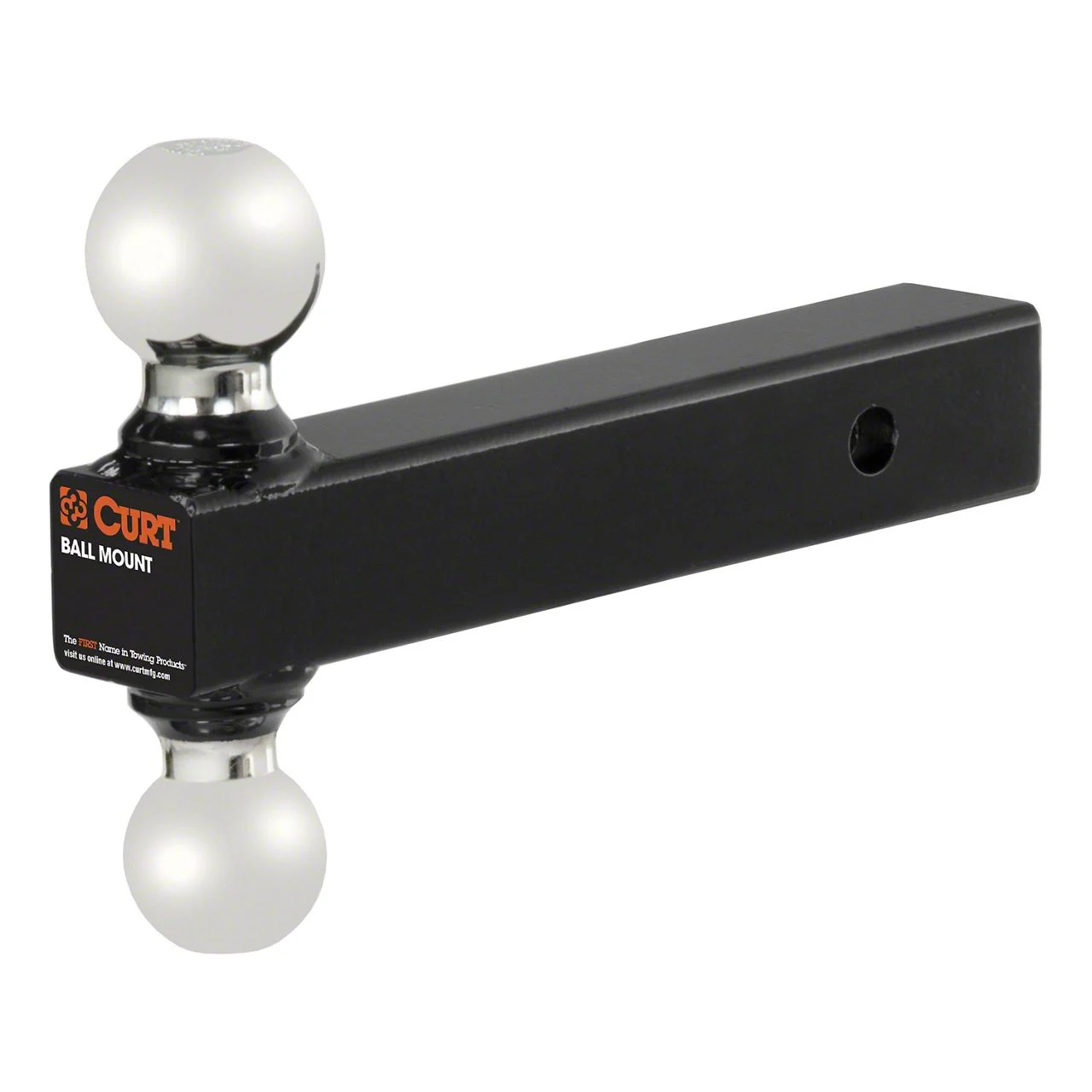2-Inch Receiver Hitch Multi-Ball Mount with 2 and 2-5/16-Inch Chrome Balls (Universal; Some Adaptation May Be Required)