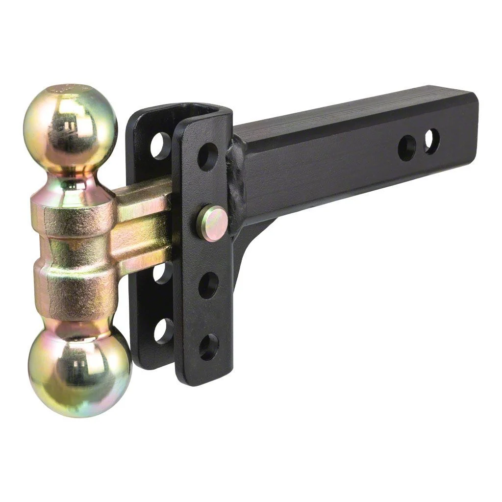 2-Inch Receiver Hitch Slim Adjustable Channel Mount; 3-3/4-Inch Drop (Universal; Some Adaptation May Be Required)