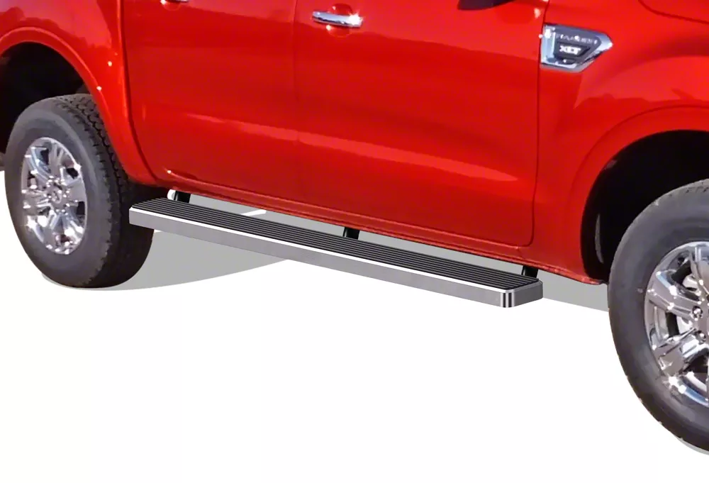 5-Inch iStep Running Boards; Hairline Silver (19-26 Ranger SuperCrew)