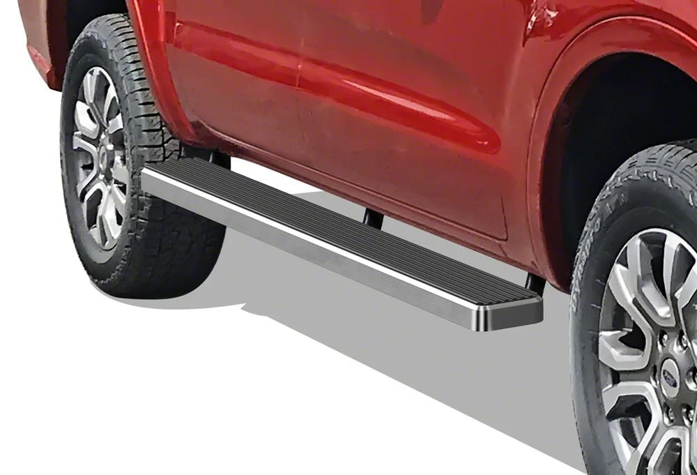 5-Inch iStep SS Running Boards; Hairline Silver (19-26 Ranger SuperCrew)