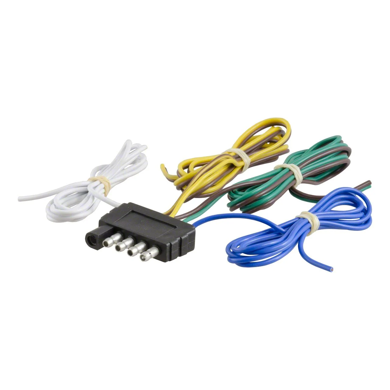 5-Way Flat Connector Plug with 48-Inch Wiring; Trailer Side