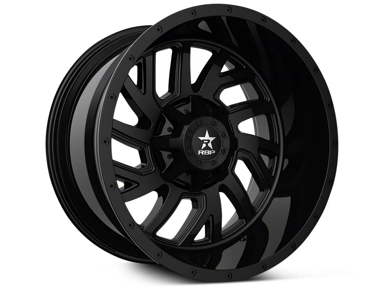 RBP 65R Glock Full Black 6-Lug Wheel; 20x10; -12mm Offset (19-26 Sierra 1500)