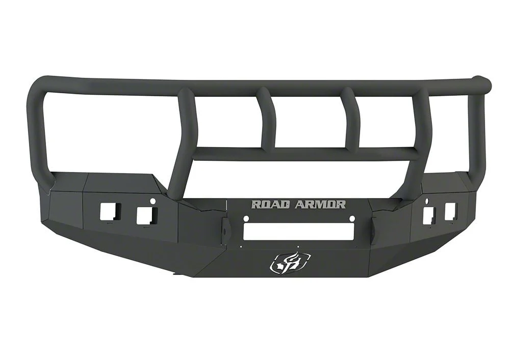 Road Armor Stealth Non-Winch Front Bumper with Titan II Guard; Textured Black (15-19 Sierra 2500 HD)