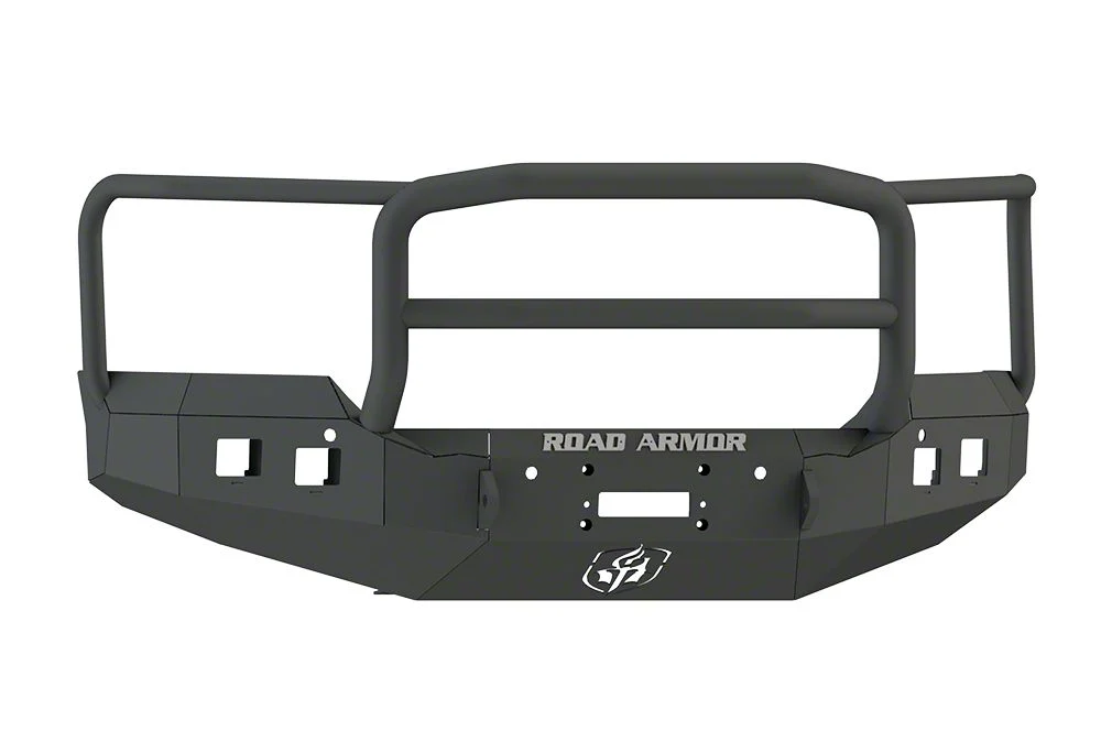 Road Armor Stealth Winch Front Bumper with Lonestar Guard; Textured Black (15-19 Sierra 2500 HD)
