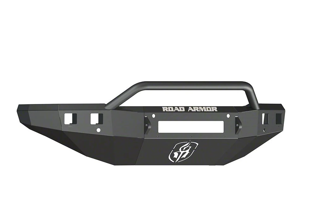 Road Armor Stealth Non-Winch Front Bumper with Pre-Runner Guard; Textured Black (15-19 Silverado 2500 HD)