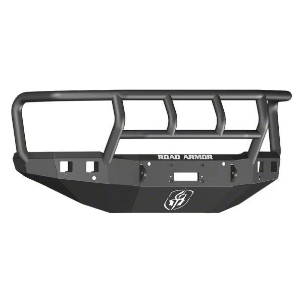 Road Armor Stealth Winch Front Bumper with Titan II Guard; Textured Black (15-19 Silverado 2500 HD)