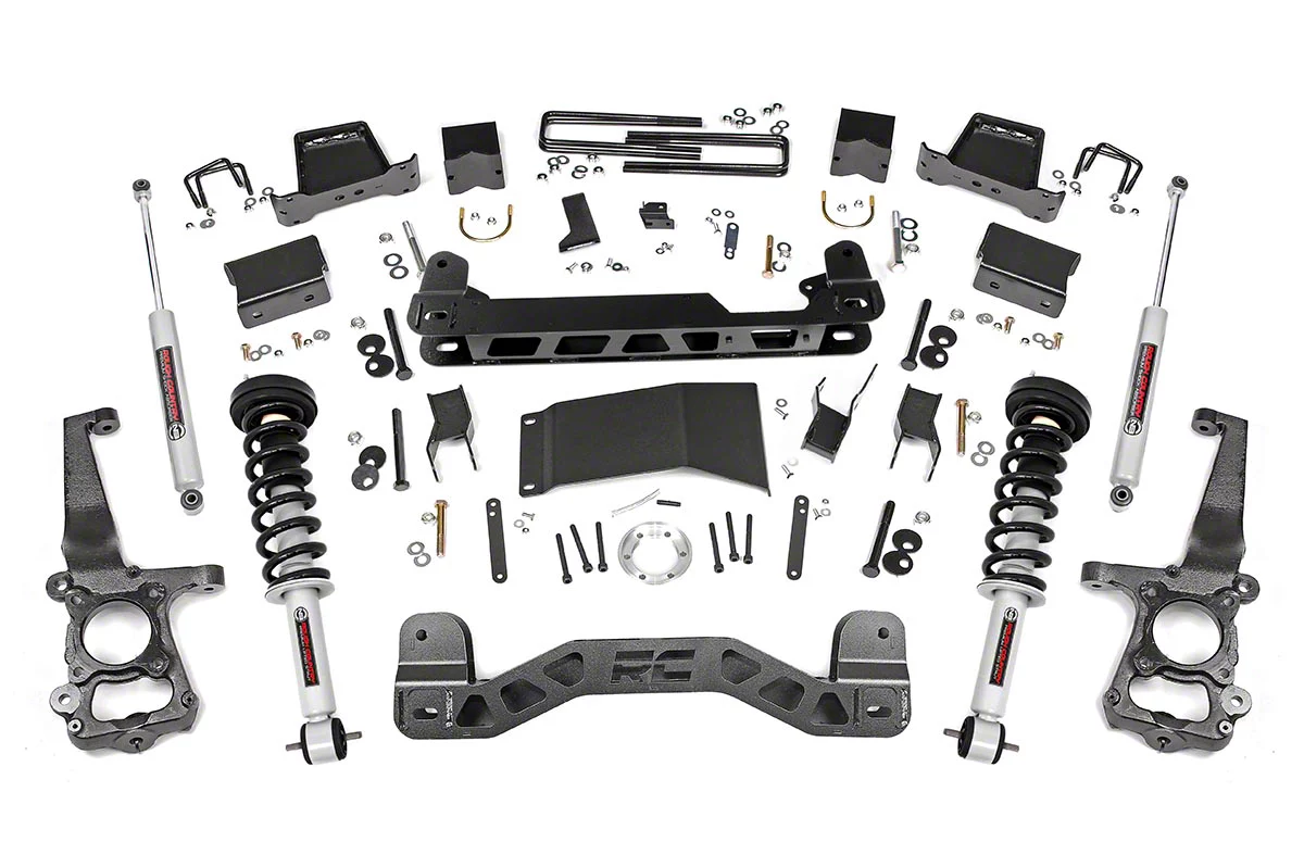 Rough Country Suspension 6-Inch Suspension Lift Kit with Lifted Struts and Premium N3 Shocks (15-20 4WD F-150 SuperCab, SuperCrew, Excluding Raptor)