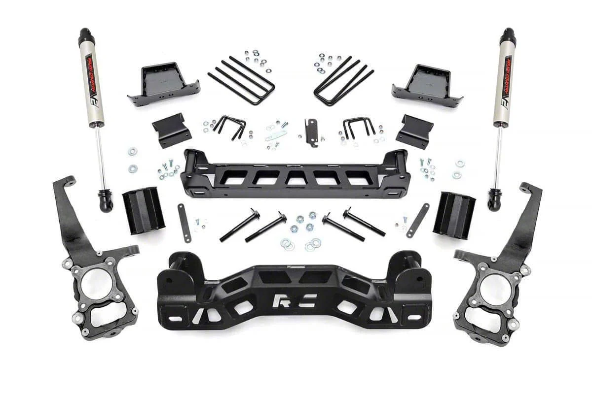 Rough Country 6-Inch Suspension Lift Kit with V2 Monotube Shocks (09-10 2WD F-150)