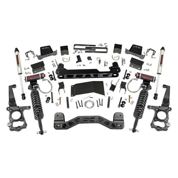 Rough Country Offroad 6-Inch Suspension Lift Kit with Vertex Adjustable Coil-Overs and V2 Monotube Shocks (15-20 4WD F-150 SuperCab, SuperCrew, Excluding Raptor)