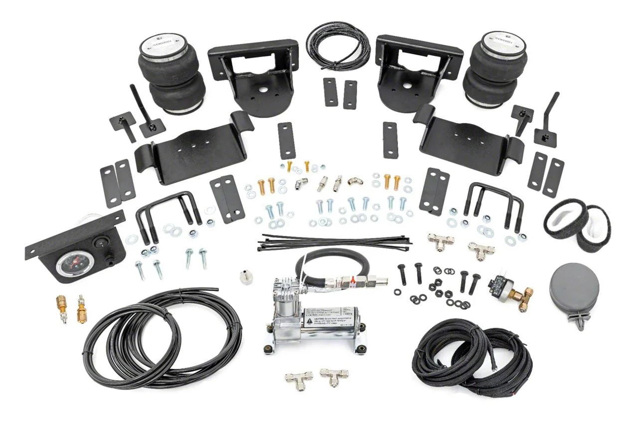 Rough Country Offroad Rear Air Spring Kit with OnBoard Air Compressor for 0 to 6-Inch Lift (15-20 4WD F-150, Excluding Raptor)