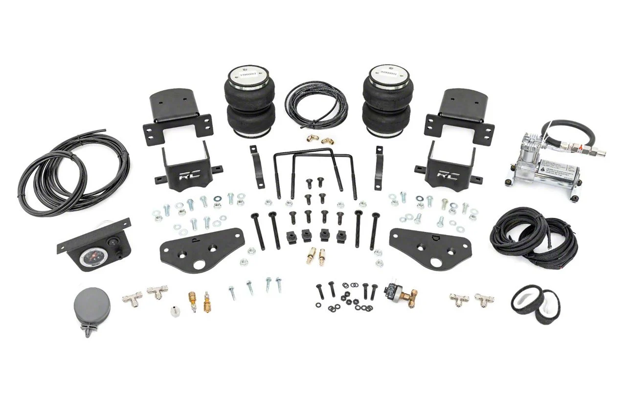 Rough Country Rear Air Spring Kit with Onboard Air Compressor (17-26 4WD F-350 Super Duty SRW)