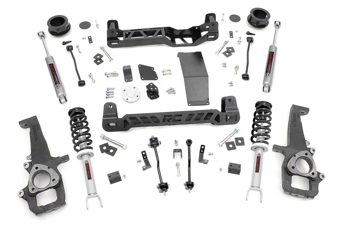 Rough Country Suspension 4-Inch Suspension Lift Kit with Lifted N3 Struts and Premium N3 Shocks (12-18 4WD RAM 1500 w/o Air Ride)