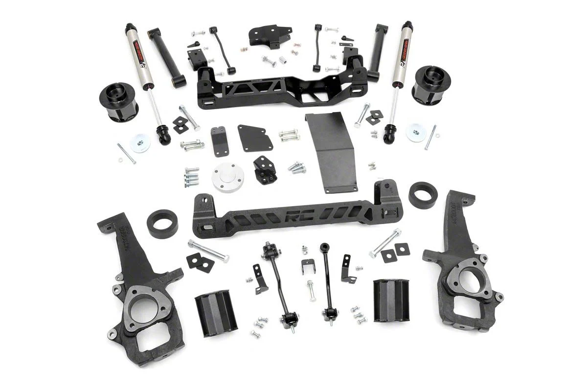 Rough Country 6-Inch Suspension Lift Kit with V2 Monotube Shocks (12-18 4WD RAM 1500 w/o Air Ride)